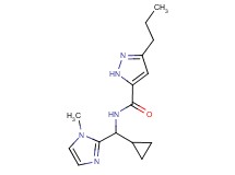 N-[cyclopropyl(1-methyl-1H-imidazol-2-yl)methyl]-3-propyl-1H-pyrazole-5-carboxamide
