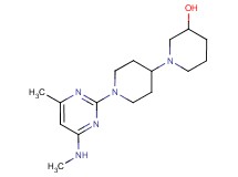 1'-[4-methyl-6-(methylamino)-2-pyrimidinyl]-1,4'-bipiperidin-3-ol