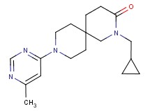 2-(cyclopropylmethyl)-9-(6-methylpyrimidin-4-yl)-2,9-diazaspiro[5.5]undecan-3-one
