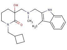1-(cyclobutylmethyl)-3-hydroxy-3-({methyl[(3-methyl-1H-indol-2-yl)methyl]amino}methyl)-2-piperidinone
