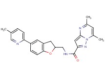 5,7-dimethyl-N-{[5-(5-methyl-2-pyridinyl)-2,3-dihydro-1-benzofuran-2-yl]methyl}pyrazolo[1,5-a]pyrimidine-2-carboxamide