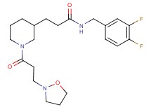 N-(3,4-difluorobenzyl)-3-{1-[3-(2-isoxazolidinyl)propanoyl]-3-piperidinyl}propanamide