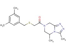 7-{[(3,5-dimethylbenzyl)thio]acetyl}-3,5-dimethyl-5,6,7,8-tetrahydro[1,2,4]triazolo[4,3-a]pyrazine