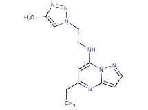 5-ethyl-N-[2-(4-methyl-1H-1,2,3-triazol-1-yl)ethyl]pyrazolo[1,5-a]pyrimidin-7-amine