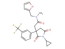 2-{1-cyclopropyl-2,5-dioxo-3-[3-(trifluoromethyl)phenyl]-3-pyrrolidinyl}-N-(2-furylmethyl)-N-methylacetamide