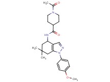 1-acetyl-N-[1-(4-methoxyphenyl)-6,6-dimethyl-4,5,6,7-tetrahydro-1H-indazol-4-yl]-4-piperidinecarboxamide