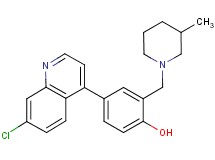 4-(7-chloro-4-quinolinyl)-2-[(3-methyl-1-piperidinyl)methyl]phenol