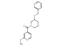 2-methoxy-4-{[3-(3-pyridinylmethoxy)-1-piperidinyl]carbonyl}pyridine