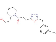 2-(1-{3-[5-(3-methylbenzyl)-1,3,4-oxadiazol-2-yl]propanoyl}-2-piperidinyl)ethanol
