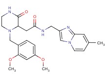 2-[1-(2,4-dimethoxybenzyl)-3-oxo-2-piperazinyl]-N-[(7-methylimidazo[1,2-a]pyridin-2-yl)methyl]acetamide