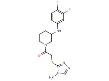 N-(3,4-difluorophenyl)-1-{[(4-methyl-4H-1,2,4-triazol-3-yl)thio]acetyl}-3-piperidinamine