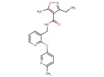 3-ethyl-5-methyl-N-({2-[(6-methylpyridin-3-yl)oxy]pyridin-3-yl}methyl)isoxazole-4-carboxamide