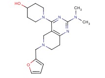 1-[2-(dimethylamino)-6-(2-furylmethyl)-5,6,7,8-tetrahydropyrido[4,3-d]pyrimidin-4-yl]-4-piperidinol