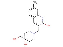 3-{[4-hydroxy-4-(hydroxymethyl)-1-piperidinyl]methyl}-7-methyl-2-quinolinol
