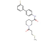 N-(3'-fluoro-4-biphenylyl)-1-[3-(methylthio)propanoyl]-3-piperidinecarboxamide
