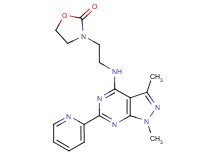 3-(2-{[1,3-dimethyl-6-(2-pyridinyl)-1H-pyrazolo[3,4-d]pyrimidin-4-yl]amino}ethyl)-1,3-oxazolidin-2-one