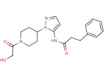 N-[1-(1-glycoloylpiperidin-4-yl)-1H-pyrazol-5-yl]-3-phenylpropanamide