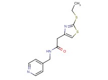 2-[2-(ethylthio)-1,3-thiazol-4-yl]-N-(pyridin-4-ylmethyl)acetamide