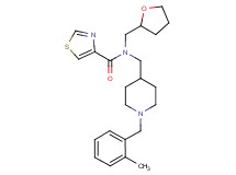 N-{[1-(2-methylbenzyl)-4-piperidinyl]methyl}-N-(tetrahydro-2-furanylmethyl)-1,3-thiazole-4-carboxamide