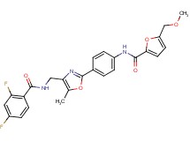 N-[4-(4-{[(2,4-difluorobenzoyl)amino]methyl}-5-methyl-1,3-oxazol-2-yl)phenyl]-5-(methoxymethyl)-2-furamide