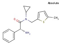 (2R)-2-amino-N-cyclopropyl-N-[(5-methyl-2-thienyl)methyl]-2-phenylacetamide