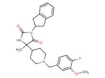 3-(2,3-dihydro-1H-inden-2-yl)-5-[1-(4-fluoro-3-methoxybenzyl)-4-piperidinyl]-5-methyl-2,4-imidazolidinedione