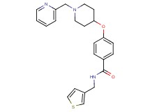 4-{[1-(2-pyridinylmethyl)-4-piperidinyl]oxy}-N-(3-thienylmethyl)benzamide