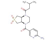 5-{[(4aS*,7aR*)-4-(3-methylbutanoyl)-6,6-dioxidohexahydrothieno[3,4-b]pyrazin-1(2H)-yl]carbonyl}-2-pyridinamine