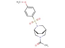 (1S*,5R*)-3-acetyl-6-[(4-methoxyphenyl)sulfonyl]-3,6-diazabicyclo[3.2.2]nonane