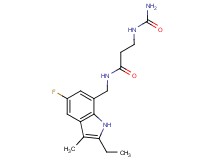 3-[(aminocarbonyl)amino]-N-[(2-ethyl-5-fluoro-3-methyl-1H-indol-7-yl)methyl]propanamide