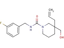 3-allyl-N-(3-fluorobenzyl)-3-(hydroxymethyl)-1-piperidinecarboxamide