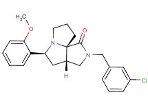 (3aS*,5S*,9aS*)-2-(3-chlorobenzyl)-5-(2-methoxyphenyl)hexahydro-7H-pyrrolo[3,4-g]pyrrolizin-1(2H)-one