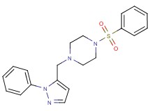 1-[(1-phenyl-1H-pyrazol-5-yl)methyl]-4-(phenylsulfonyl)piperazine