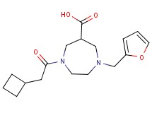 1-(cyclobutylacetyl)-4-(2-furylmethyl)-1,4-diazepane-6-carboxylic acid