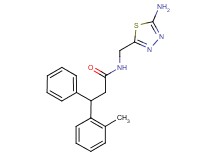 N-[(5-amino-1,3,4-thiadiazol-2-yl)methyl]-3-(2-methylphenyl)-3-phenylpropanamide
