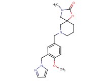 7-[4-methoxy-3-(1H-pyrazol-1-ylmethyl)benzyl]-3-methyl-1-oxa-3,7-diazaspiro[4.5]decan-2-one