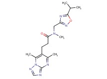 3-(5,7-dimethyl[1,2,4]triazolo[1,5-a]pyrimidin-6-yl)-N-[(5-isopropyl-1,2,4-oxadiazol-3-yl)methyl]-N-methylpropanamide