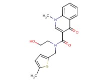 N-(2-hydroxyethyl)-1-methyl-N-[(5-methyl-2-thienyl)methyl]-4-oxo-1,4-dihydroquinoline-3-carboxamide