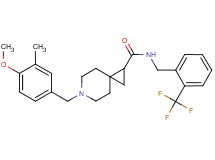 6-(4-methoxy-3-methylbenzyl)-N-[2-(trifluoromethyl)benzyl]-6-azaspiro[2.5]octane-1-carboxamide