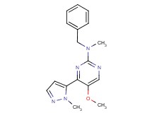 N-benzyl-5-methoxy-N-methyl-4-(1-methyl-1H-pyrazol-5-yl)-2-pyrimidinamine