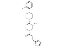 (3R*,4R*)-4-[4-(2-fluorophenyl)-1-piperazinyl]-1-[(2E)-3-(2-thienyl)-2-propenoyl]-3-piperidinol
