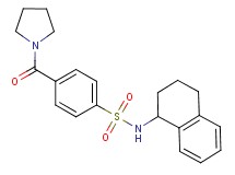 4-(1-pyrrolidinylcarbonyl)-N-(1,2,3,4-tetrahydro-1-naphthalenyl)benzenesulfonamide