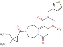 3-[(2,2-diethylcyclopropyl)carbonyl]-9-methoxy-N-methyl-7-oxo-N-(3-thienylmethyl)-1,2,3,4,5,7-hexahydropyrido[1,2-d][1,4]diazepine-10-carboxamide