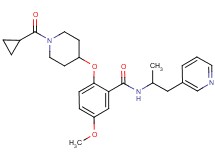 2-{[1-(cyclopropylcarbonyl)-4-piperidinyl]oxy}-5-methoxy-N-[1-methyl-2-(3-pyridinyl)ethyl]benzamide