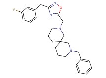 2-benzyl-8-{[3-(3-fluorobenzyl)-1,2,4-oxadiazol-5-yl]methyl}-2,8-diazaspiro[5.5]undecane