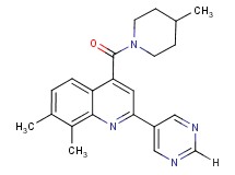 7,8-dimethyl-4-[(4-methylpiperidin-1-yl)carbonyl]-2-pyrimidin-5-ylquinoline