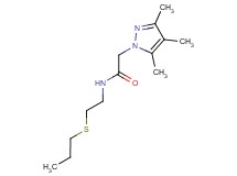 N-[2-(propylthio)ethyl]-2-(3,4,5-trimethyl-1H-pyrazol-1-yl)acetamide