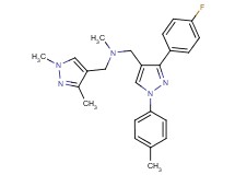 1-(1,3-dimethyl-1H-pyrazol-4-yl)-N-{[3-(4-fluorophenyl)-1-(4-methylphenyl)-1H-pyrazol-4-yl]methyl}-N-methylmethanamine