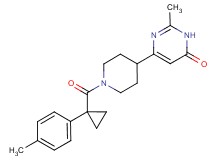 2-methyl-6-(1-{[1-(4-methylphenyl)cyclopropyl]carbonyl}piperidin-4-yl)pyrimidin-4(3H)-one