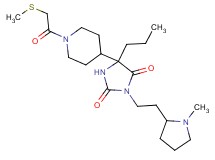 3-[2-(1-methyl-2-pyrrolidinyl)ethyl]-5-{1-[(methylthio)acetyl]-4-piperidinyl}-5-propyl-2,4-imidazolidinedione